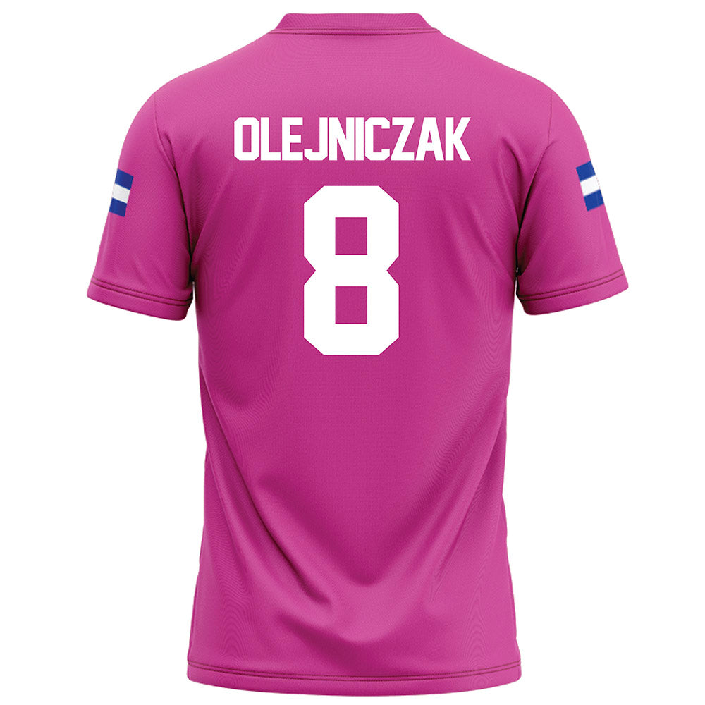 Grand Valley - NCAA Football : Zak Olejniczak - Pink Football Jersey-1