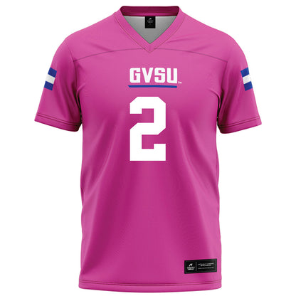 Grand Valley - NCAA Football : Andrew Schuster - Pink Football Jersey-0