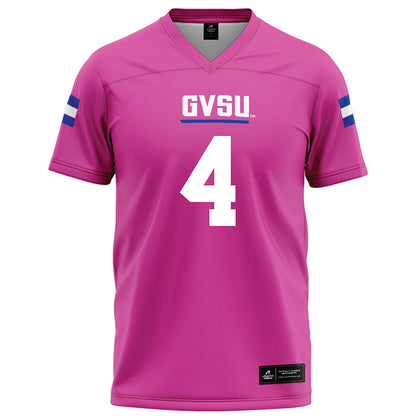 Grand Valley - NCAA Football : Deonte Pippen Jr - Pink Football Jersey-0