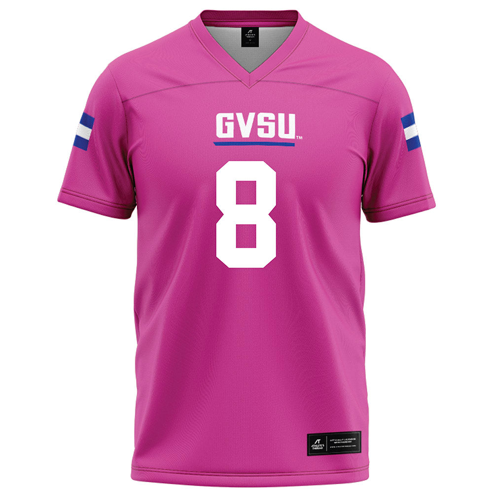Grand Valley - NCAA Football : Tre'Quan Green - Pink Football Jersey-0