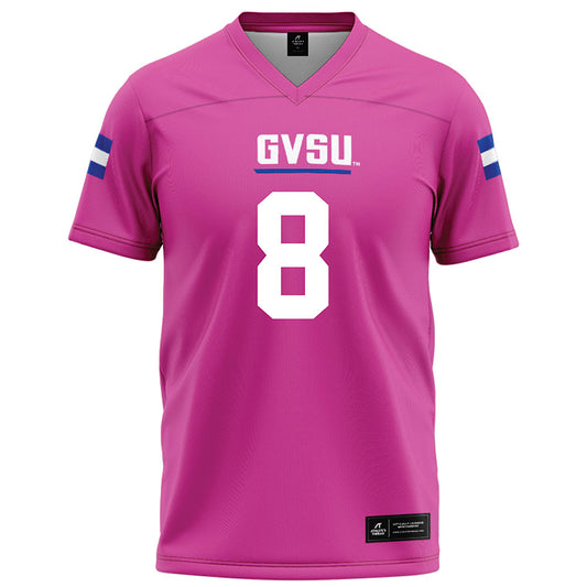Grand Valley - NCAA Football : Tre'Quan Green - Pink Football Jersey-0