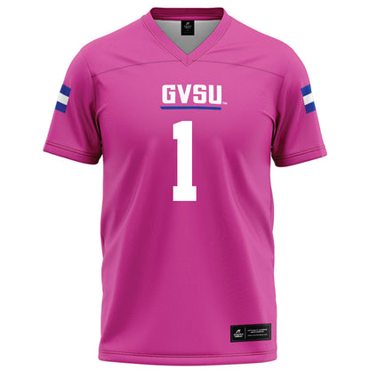 Grand Valley - NCAA Football : Michael White - Pink Football Jersey-0