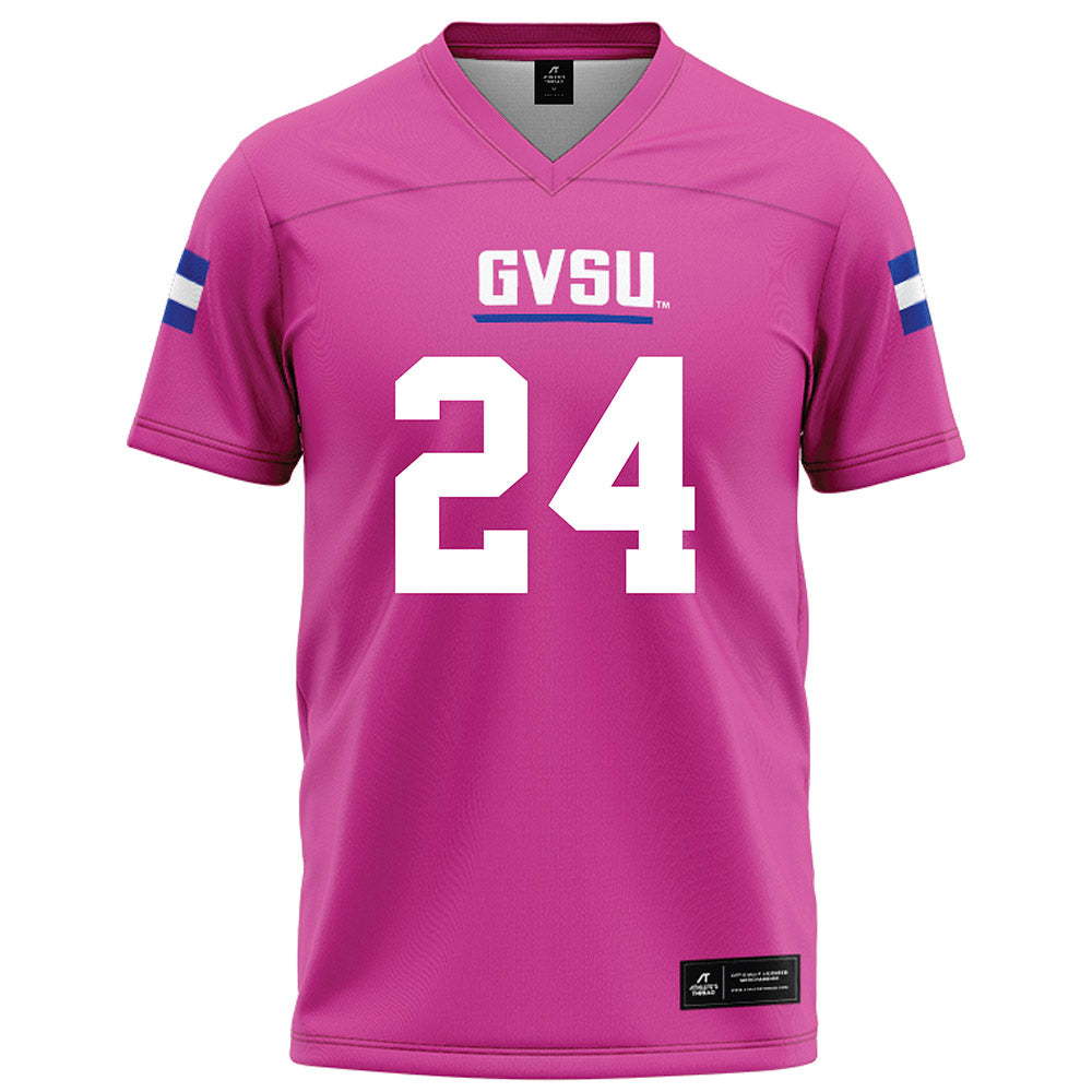 Grand Valley - NCAA Football : Deondray Monroe - Pink Football Jersey-0