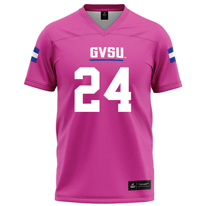 Grand Valley - NCAA Football : Deondray Monroe - Pink Football Jersey-0