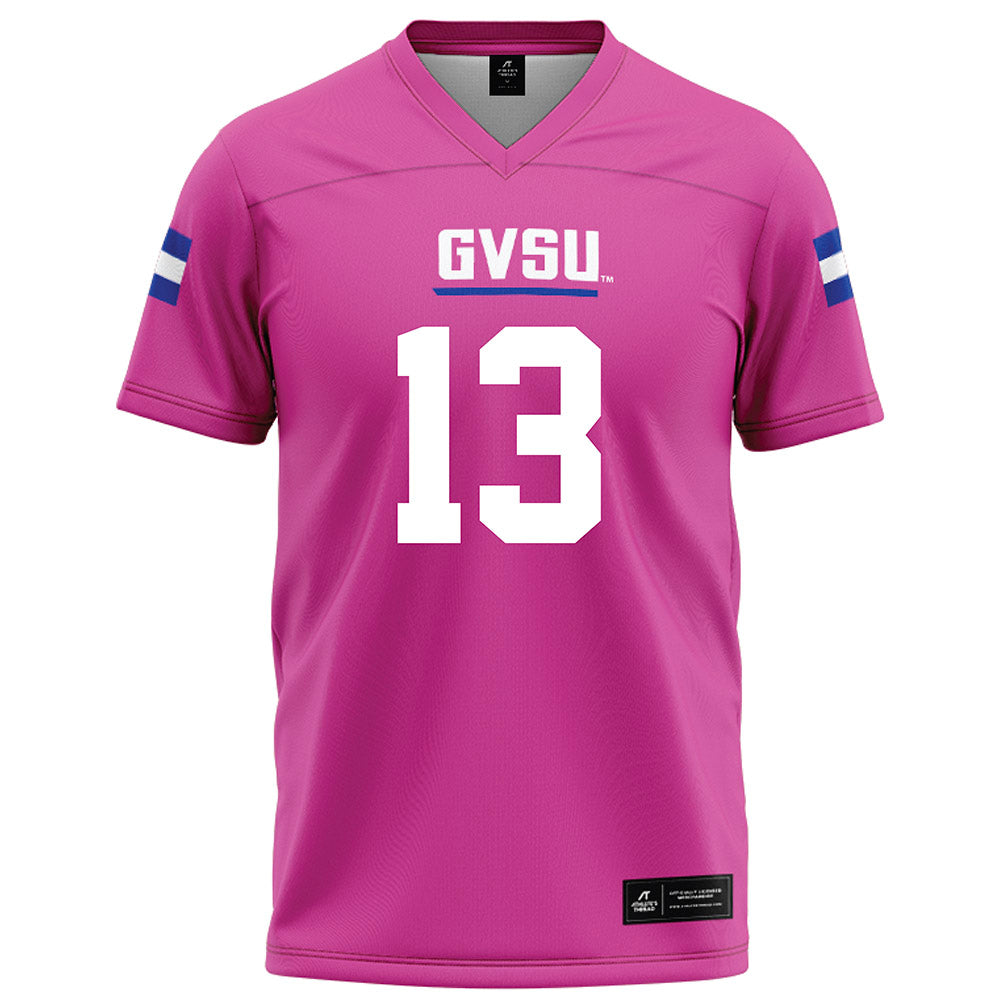 Grand Valley - NCAA Football : Noah Oury - Pink Football Jersey-0