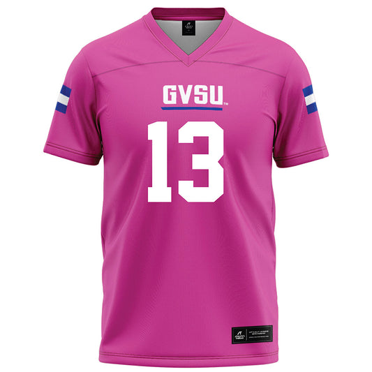 Grand Valley - NCAA Football : Noah Oury - Pink Football Jersey-0