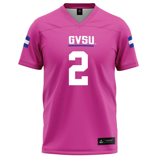 Grand Valley - NCAA Football : Tariq Reid - Pink Football Jersey-0