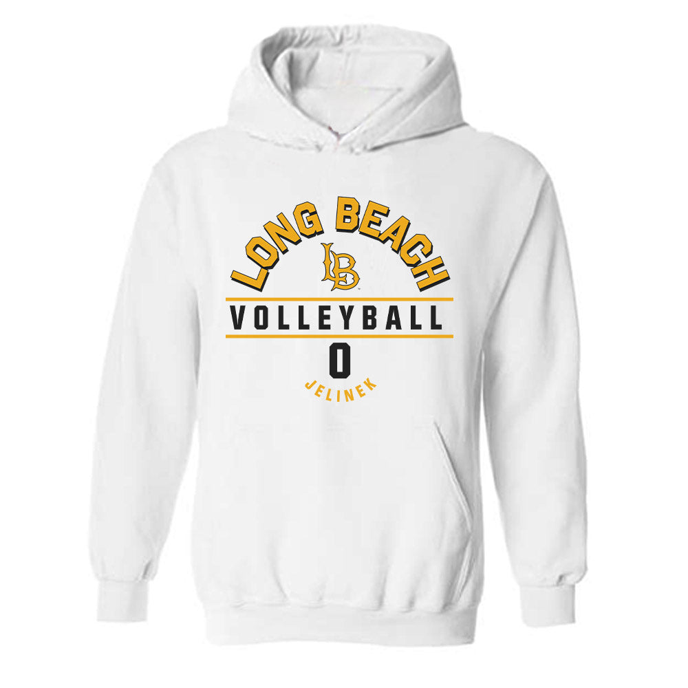 LBSU - NCAA Women's Volleyball : Anna Jelinek - Classic Fashion Shersey Hooded Sweatshirt-0