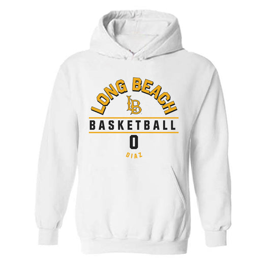 LBSU - NCAA Men's Basketball : Rob Diaz - Classic Fashion Shersey Hooded Sweatshirt-0