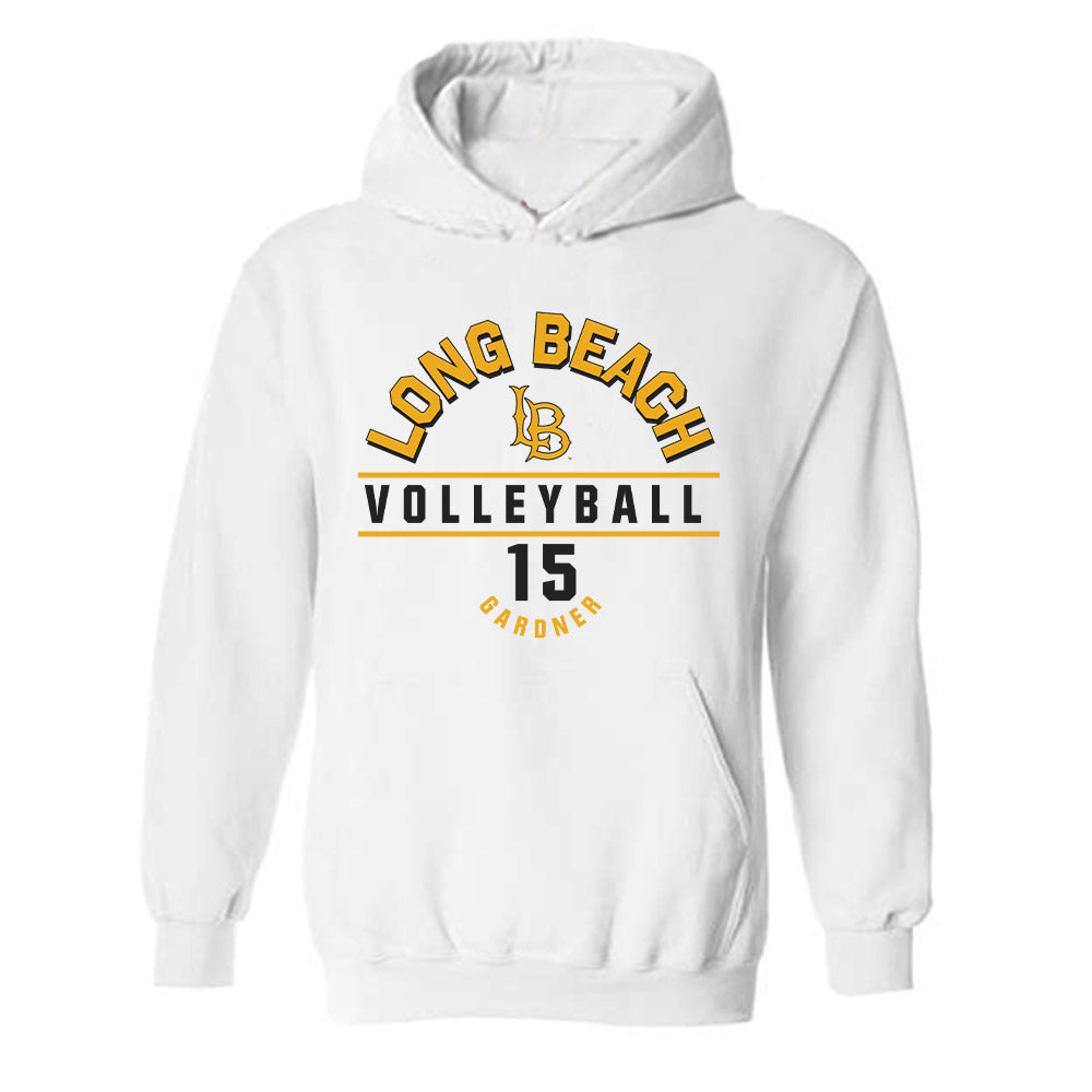 LBSU - NCAA Women's Volleyball : Emma Gardner - Classic Fashion Shersey Hooded Sweatshirt-0