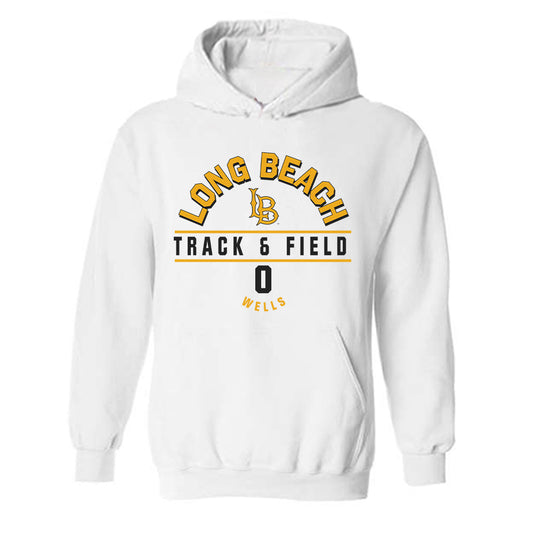 LBSU - NCAA Men's Track & Field : Jaylon Wells - Classic Fashion Shersey Hooded Sweatshirt-0
