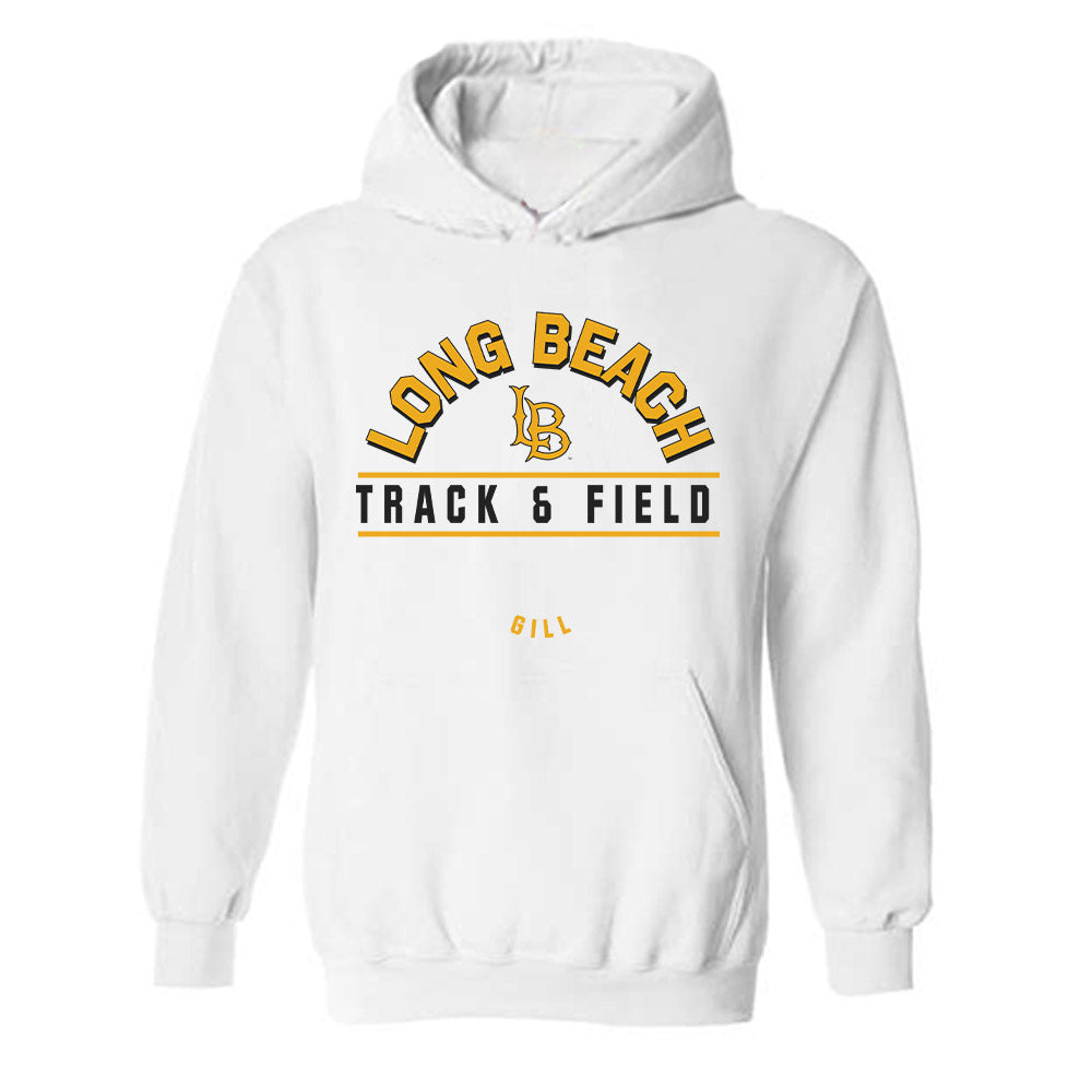 LBSU - NCAA Men's Track & Field : Cameron Gill - Classic Fashion Shersey Hooded Sweatshirt-0