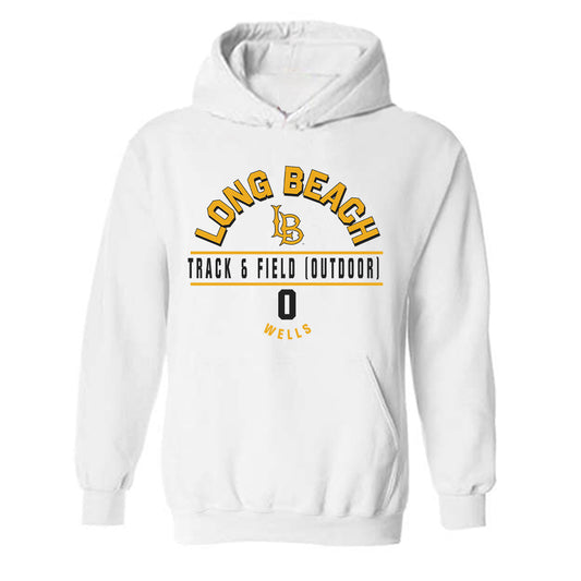 LBSU - NCAA Men's Track & Field : Jaylon Wells - Classic Fashion Shersey Hooded Sweatshirt-0