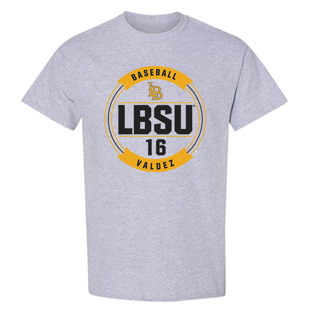 LBSU - NCAA Baseball : Damon Valdez - Classic Fashion Shersey T-Shirt-0