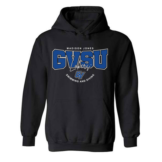 Grand Valley - NCAA Women's Swimming & Diving : Madison Jones - Classic Fashion Shersey Hooded Sweatshirt-0
