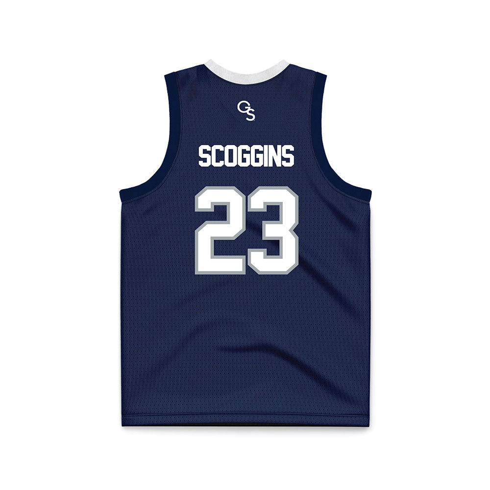 Georgia Southern - NCAA Women's Basketball : Laney Scoggins - Blue Basketball Jersey-1