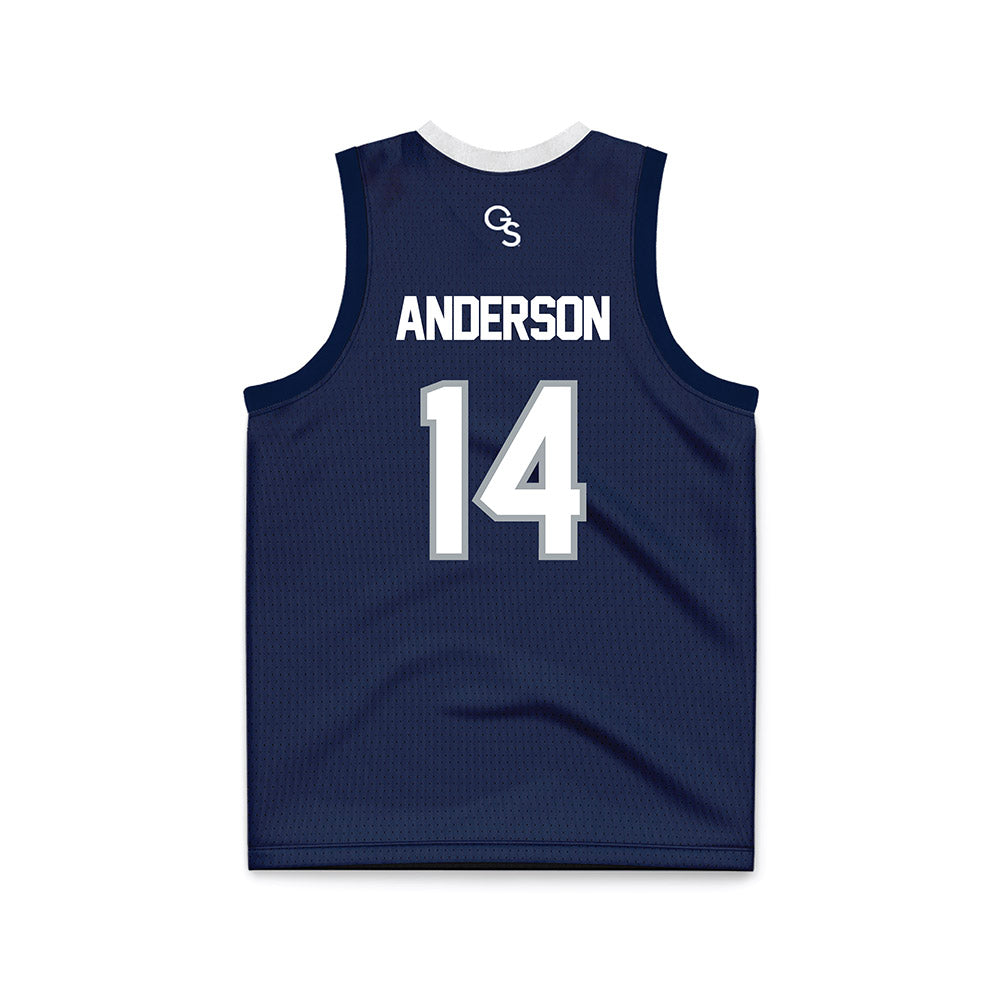 Georgia Southern - NCAA Women's Basketball : Kiara Anderson - Blue Basketball Jersey-1