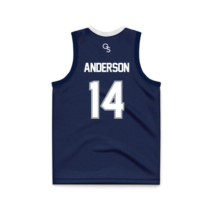 Georgia Southern - NCAA Women's Basketball : Kiara Anderson - Blue Basketball Jersey-1