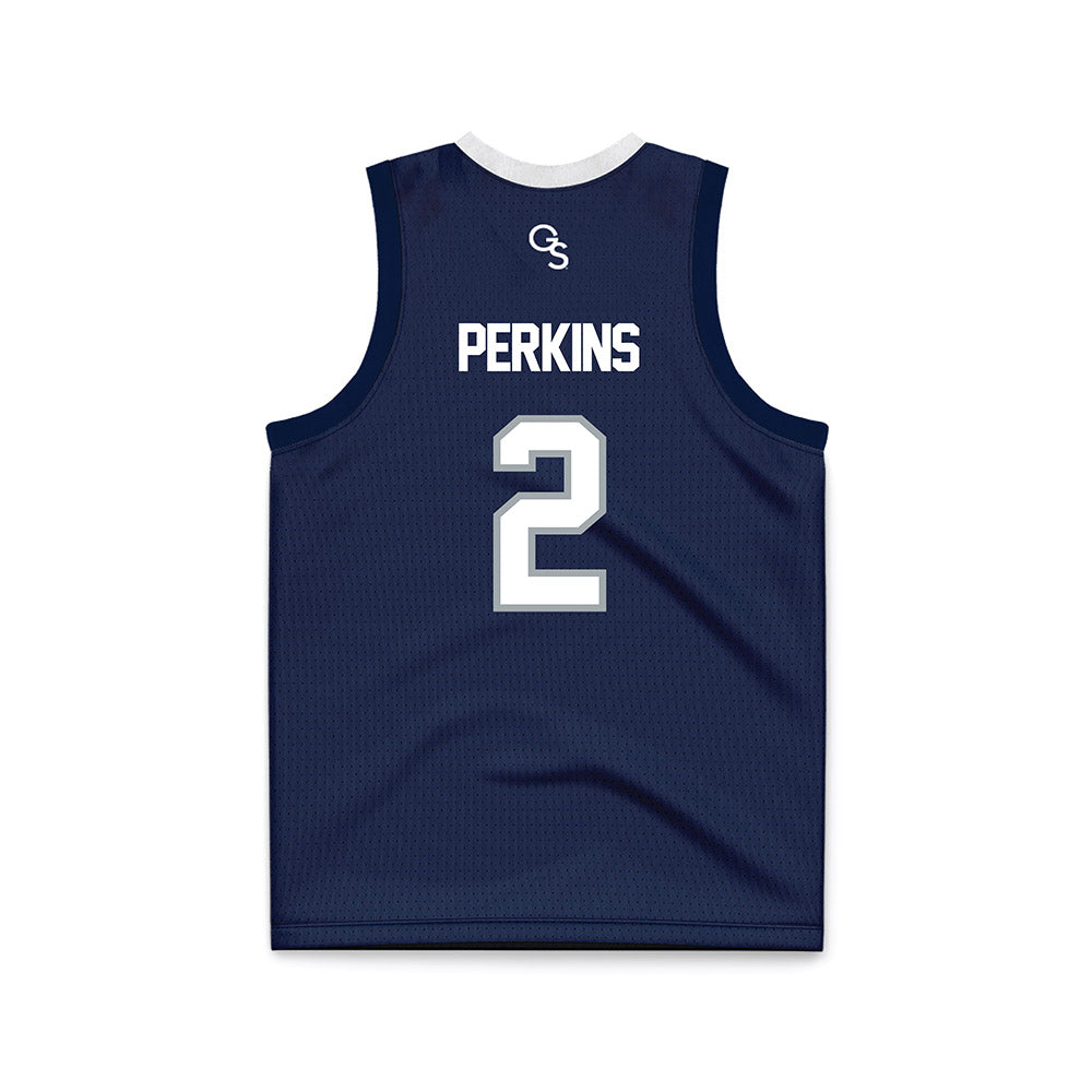 Georgia Southern - NCAA Women's Basketball : Kyra Perkins - Blue Basketball Jersey-1