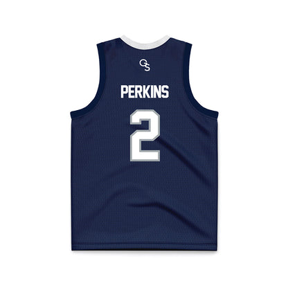 Georgia Southern - NCAA Women's Basketball : Kyra Perkins - Blue Basketball Jersey-1
