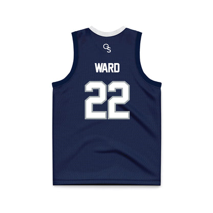 Georgia Southern - NCAA Women's Basketball : Destini Ward - Blue Basketball Jersey-1