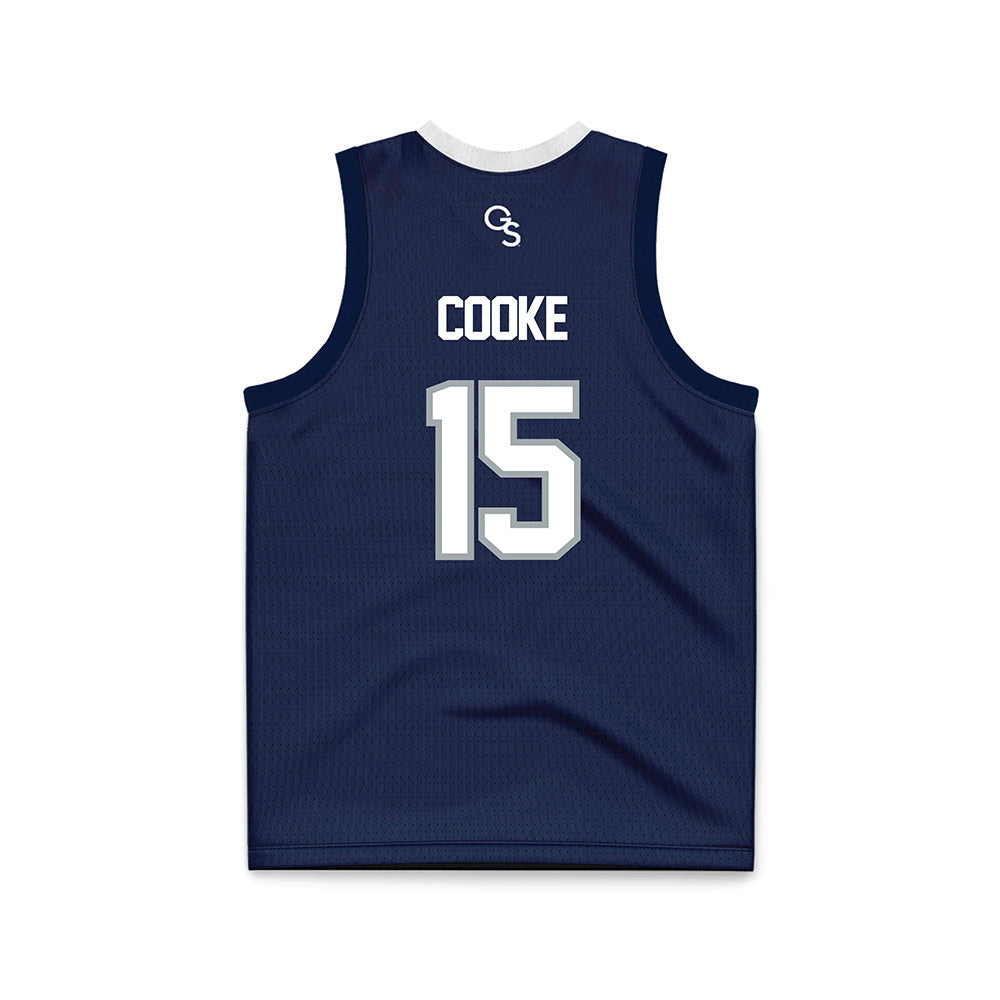 Georgia Southern - NCAA Women's Basketball : Armani Cooke - Blue Basketball Jersey-1