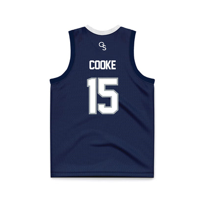 Georgia Southern - NCAA Women's Basketball : Armani Cooke - Blue Basketball Jersey-1