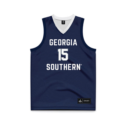 Georgia Southern - NCAA Women's Basketball : Armani Cooke - Blue Basketball Jersey-0