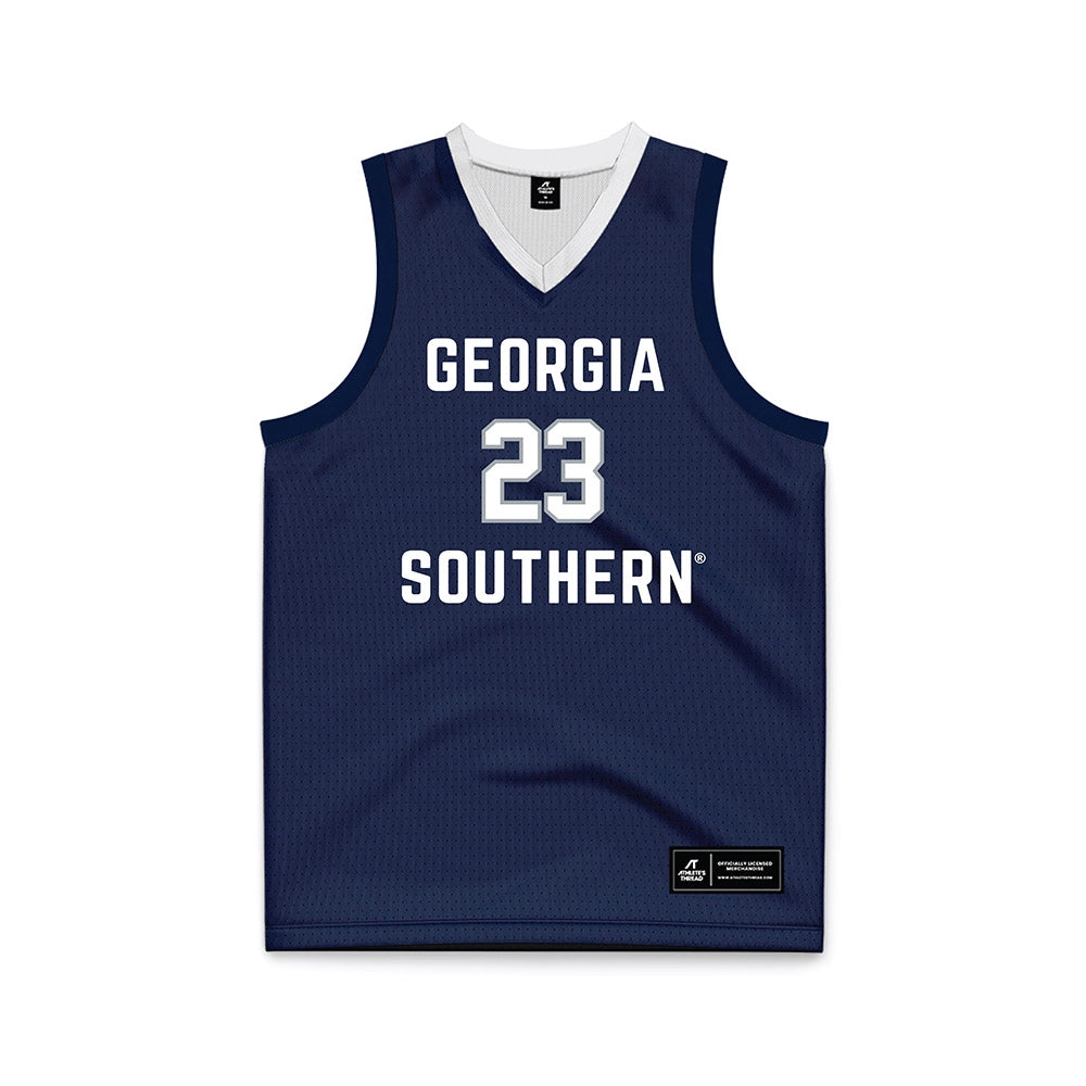 Georgia Southern - NCAA Women's Basketball : Laney Scoggins - Blue Basketball Jersey-0