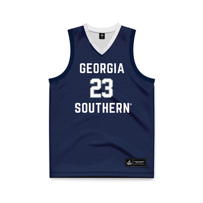 Georgia Southern - NCAA Women's Basketball : Laney Scoggins - Blue Basketball Jersey-0