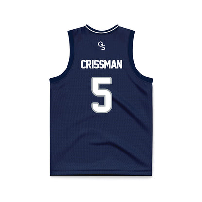 Georgia Southern - NCAA Men's Basketball : Cole Crissman - Navy Basketball Jersey-1