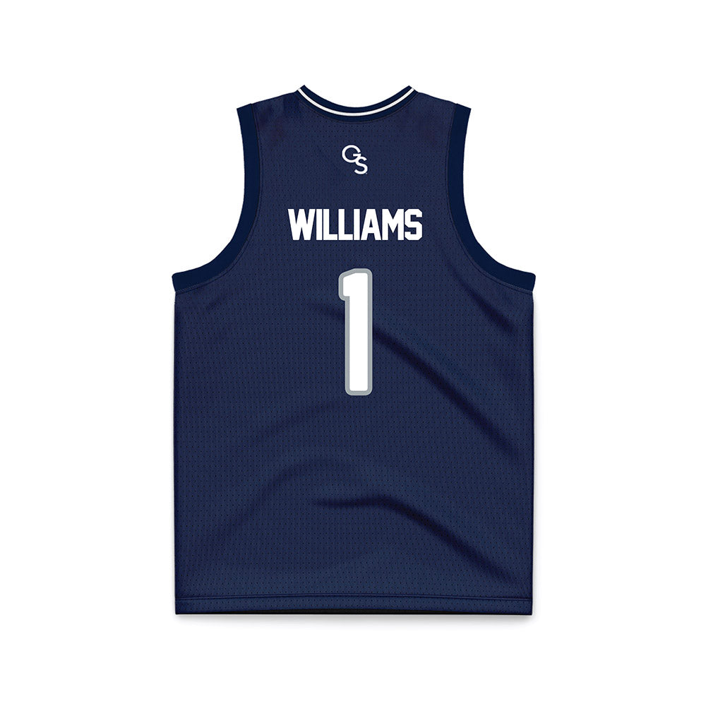 Georgia Southern - NCAA Men's Basketball : Dwayne Williams - Navy Basketball Jersey-1