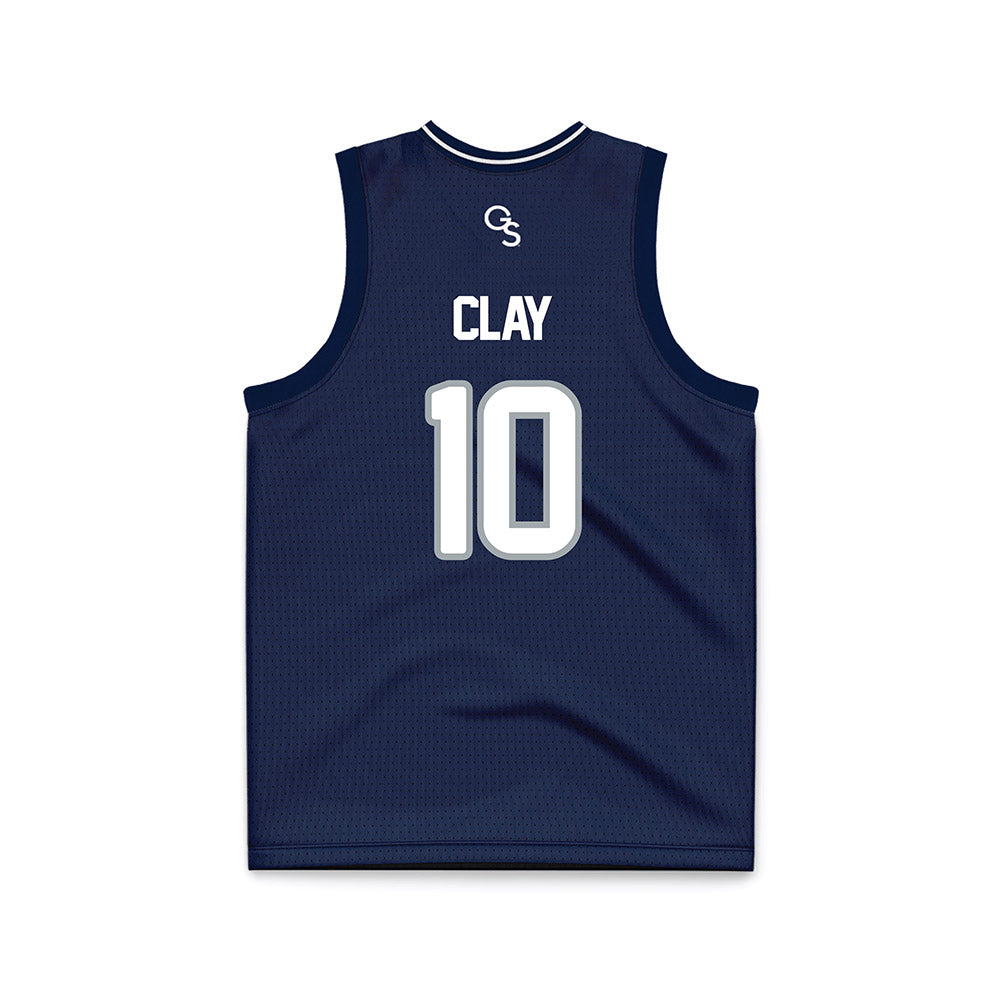 Georgia Southern - NCAA Men's Basketball : Hayden Clay - Navy Basketball Jersey-1