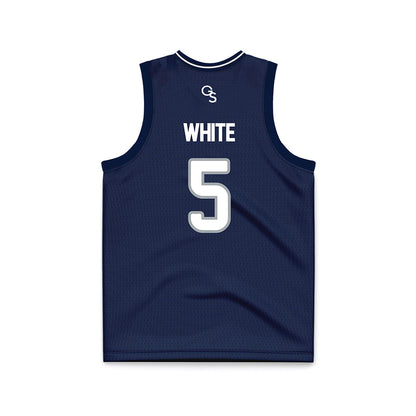 Georgia Southern - NCAA Men's Basketball : Nakavieon White - Navy Basketball Jersey-1