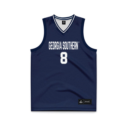 Georgia Southern - NCAA Men's Basketball : Cullen Schreiner - Navy Basketball Jersey-0