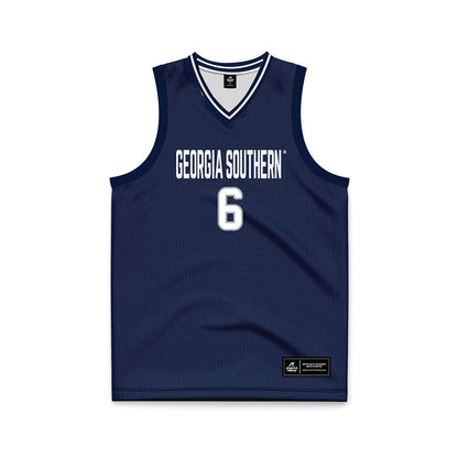 Georgia Southern - NCAA Men's Basketball : Jayden Crawford - Navy Basketball Jersey-0