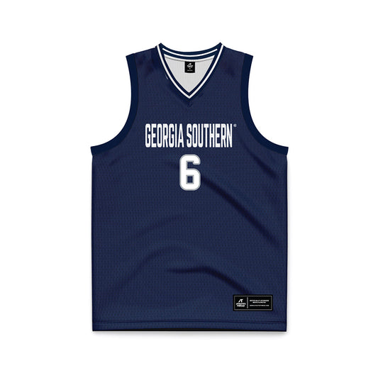 Georgia Southern - NCAA Men's Basketball : Jayden Crawford - Navy Basketball Jersey-0