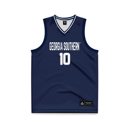 Georgia Southern - NCAA Men's Basketball : Sean Van Dorn - Navy Basketball Jersey-0