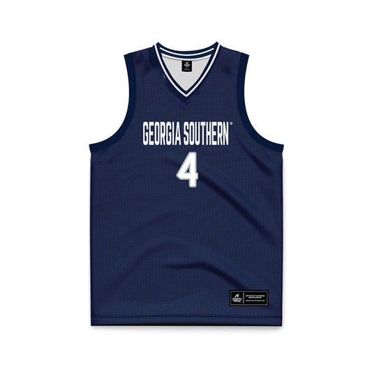 Georgia Southern - NCAA Men's Basketball : Cade Lomas - Navy Basketball Jersey-0