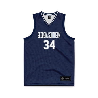 Georgia Southern - NCAA Men's Basketball : Pavle Ridesic - Navy Basketball Jersey-0