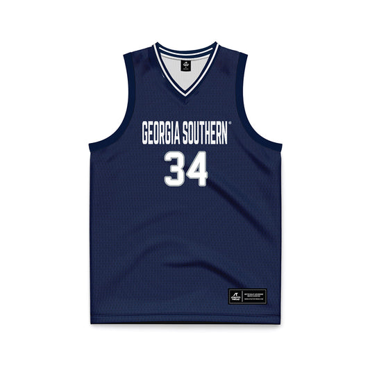 Georgia Southern - NCAA Men's Basketball : Pavle Ridesic - Navy Basketball Jersey-0