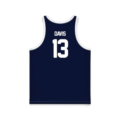Georgia Southern - NCAA Men's Basketball : Jeromy Davis - Blue Basketball Jersey-1
