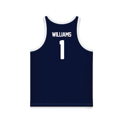 Georgia Southern - NCAA Men's Basketball : Dwayne Williams - Blue Basketball Jersey-1