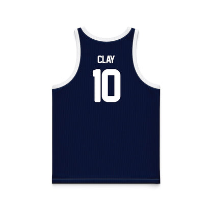 Georgia Southern - NCAA Men's Basketball : Hayden Clay - Blue Basketball Jersey-1
