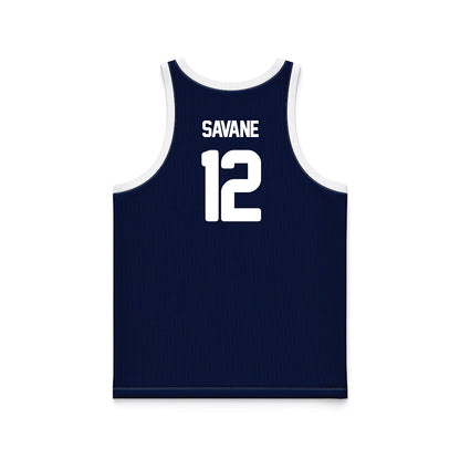 Georgia Southern - NCAA Men's Basketball : Elidjah Savane - Blue Basketball Jersey-1