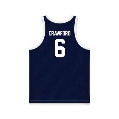Georgia Southern - NCAA Men's Basketball : Jayden Crawford - Blue Basketball Jersey-1