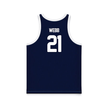 Georgia Southern - NCAA Men's Basketball : Tavarus Webb - Blue Basketball Jersey-1