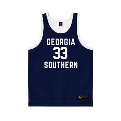 Georgia Southern - NCAA Men's Basketball : Elton James - Blue Basketball Jersey-0