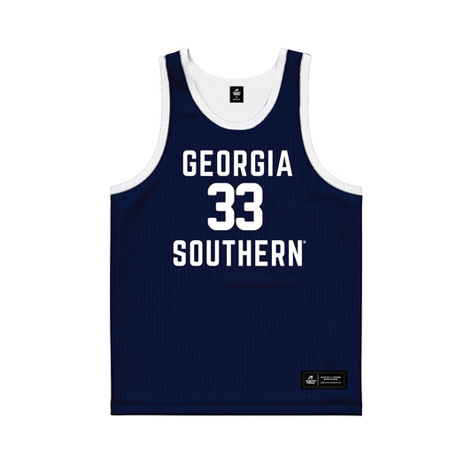 Georgia Southern - NCAA Men's Basketball : Elton James - Blue Basketball Jersey-0