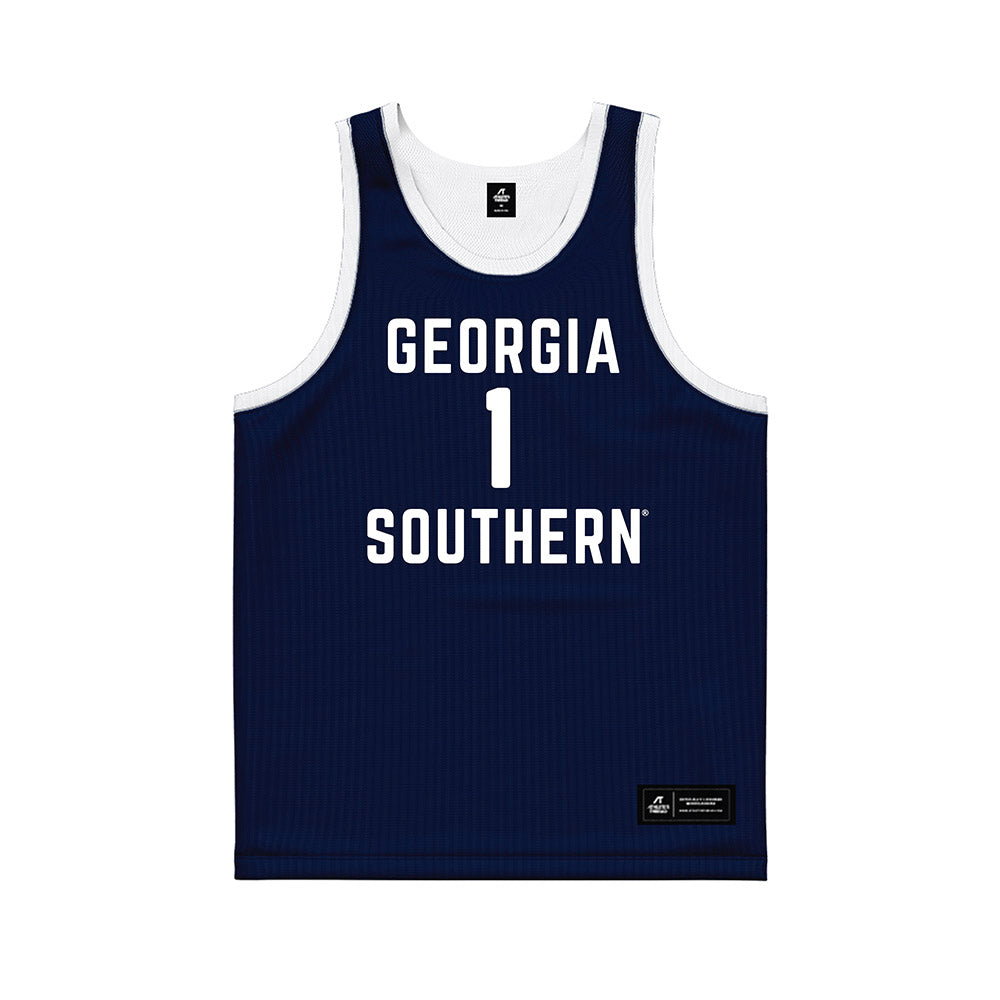 Georgia Southern - NCAA Men's Basketball : Dwayne Williams - Blue Basketball Jersey-0